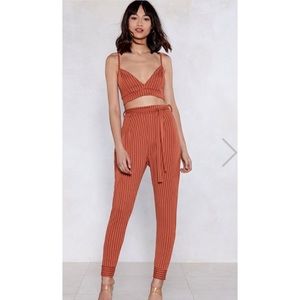 Brand new Navy Pinstripe Set